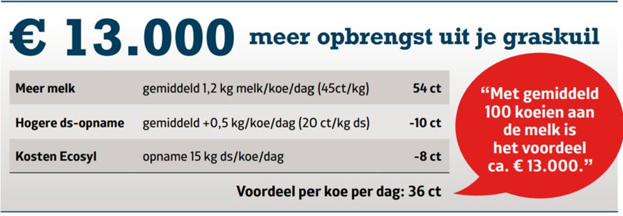 Opbrengst uit graskuil